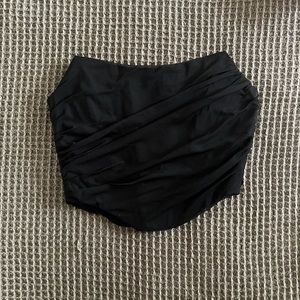 NWOT Black Bustier / Corset Crop Top